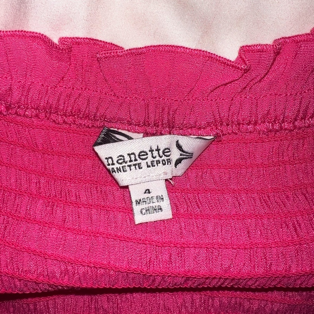 Nanette Lepore Pink Ruffled Garment - Picture 3 of 3